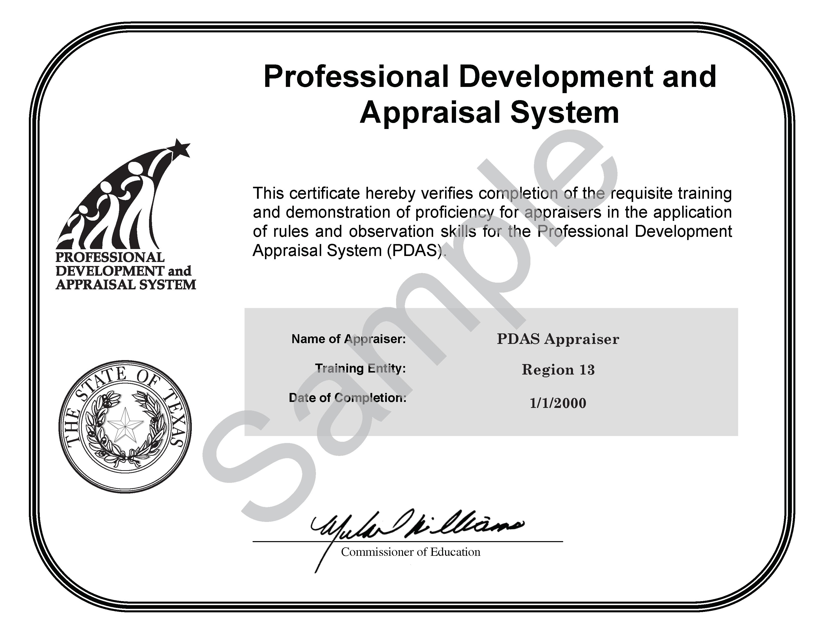 PDAS Certificate